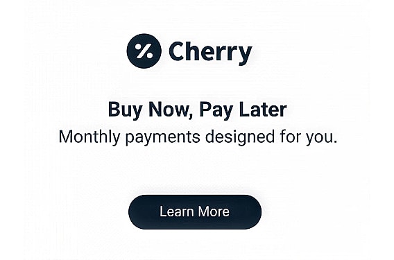 Cherry Buy Now, Pay Later promotional banner