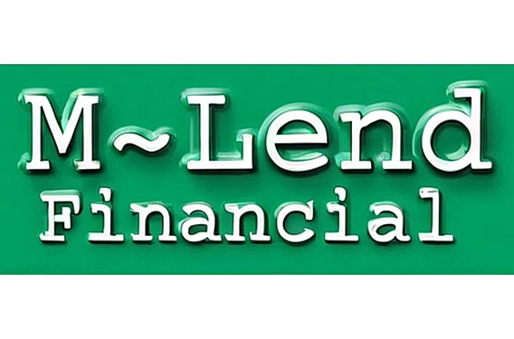 M-Lend Financial logo on a green background